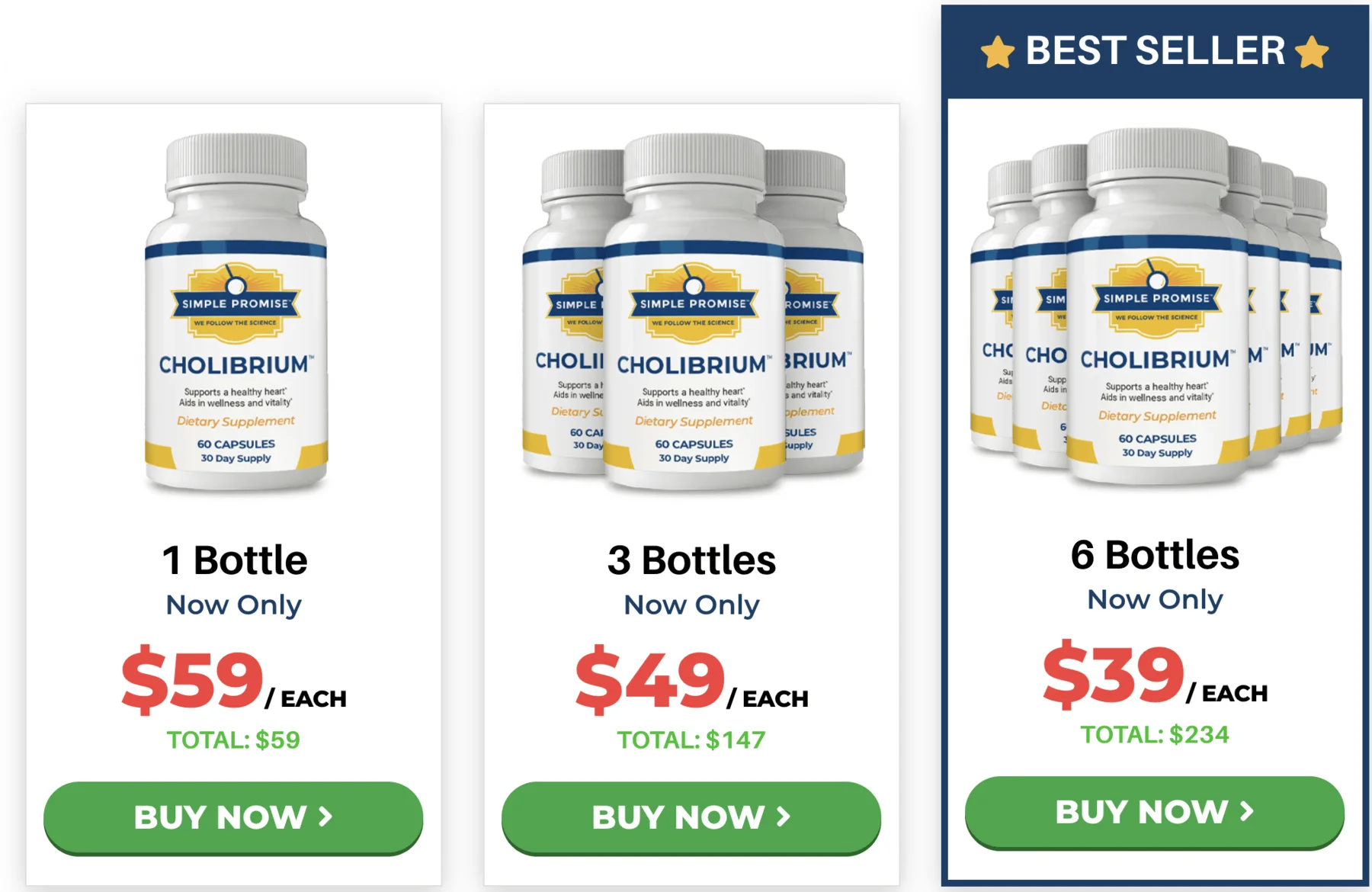 cholibrium pricing table
